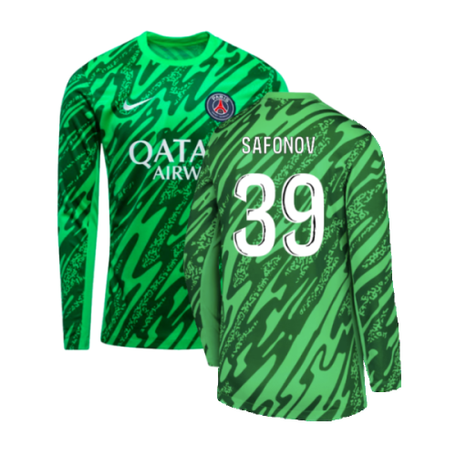 2024-2025 PSG Home Goalkeeper Shirt (Green) (Safonov 39)