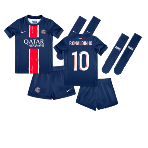 2024-2025 PSG Paris Saint Germain Home Mini Kit (Ronaldinho 10)
