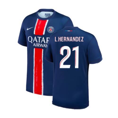 2024-2025 PSG Paris Saint Germain Home Shirt (L.Hernandez 21)