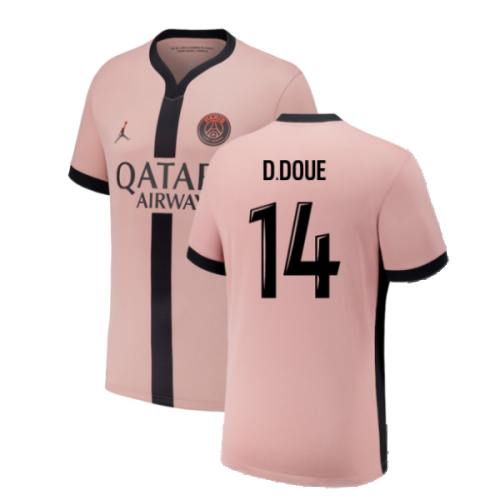 2024-2025 PSG Paris Saint Germain Third Shirt (Kids) (D.Doue 14)