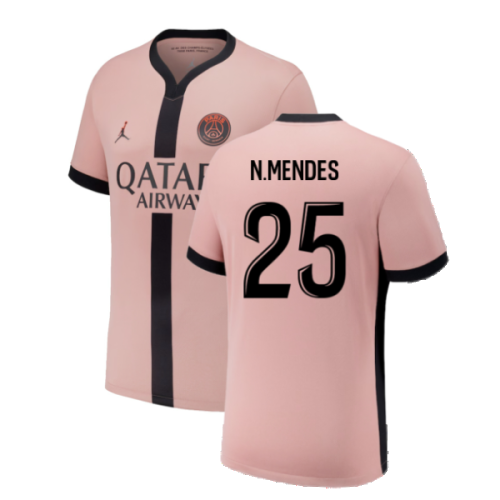 2024-2025 PSG Paris Saint Germain Third Shirt (Kids) (N.Mendes 25)