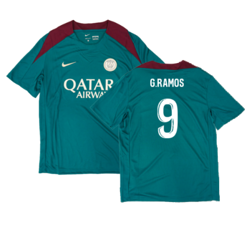 2024-2025 PSG Strike Dri-Fit Training Shirt (Teal) (G.Ramos 9)