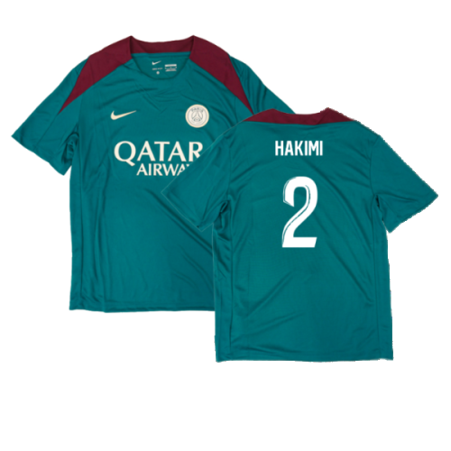 2024-2025 PSG Strike Dri-Fit Training Shirt (Teal) (Hakimi 2)