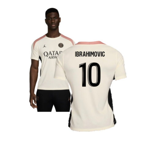 2024-2025 PSG Strike Dri-FIT Training Shirt (White) (Ibrahimovic 10)