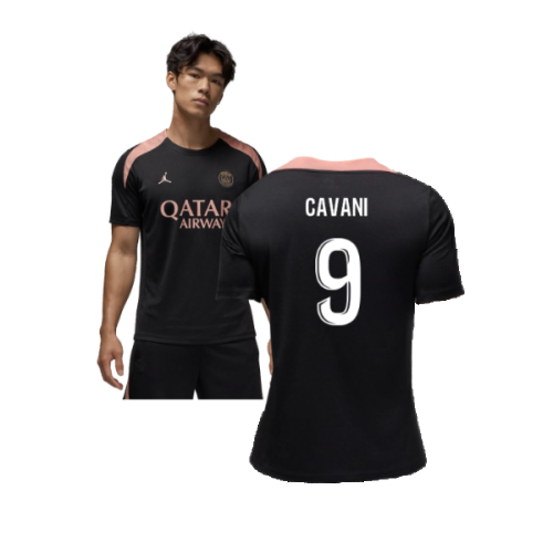 2024-2025 PSG Strike Third Dri-FIT Training Shirt (Black) (Cavani 9)