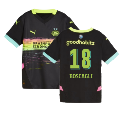 2024-2025 PSV Eindhoven Away Shirt (Kids) (Boscagli 18)