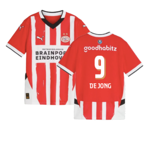 2024-2025 PSV Eindhoven Home Shirt (Kids) (De Jong 9)