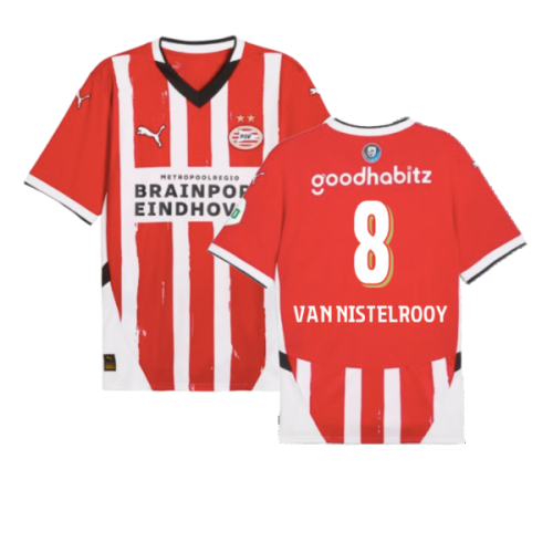 2024-2025 PSV Eindhoven Home Shirt (Van Nistelrooy 8)