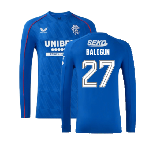 2024-2025 Rangers Long Sleeve Home Shirt (Balogun 27)