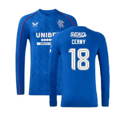 2024-2025 Rangers Long Sleeve Home Shirt (Cerny 18)