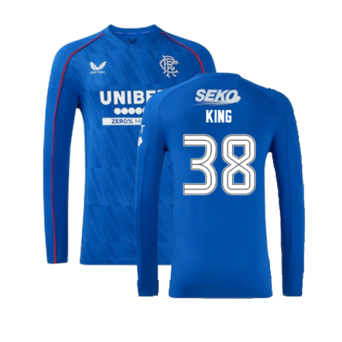 2024-2025 Rangers Long Sleeve Home Shirt (King 38)