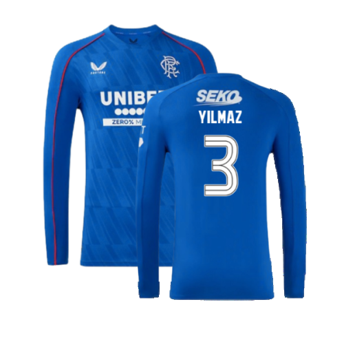 2024-2025 Rangers Long Sleeve Home Shirt (Yilmaz 3)