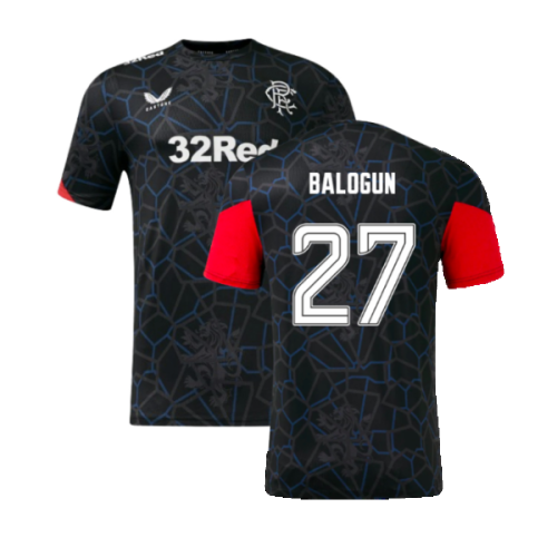 2024-2025 Rangers Third Matchday Tee (Black) (Balogun 27)