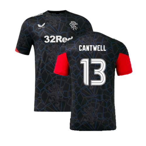 2024-2025 Rangers Third Matchday Tee (Black) (Cantwell 13)