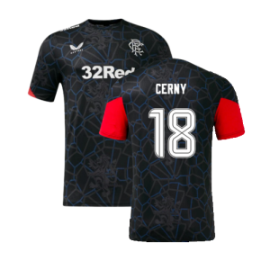 2024-2025 Rangers Third Matchday Tee (Black) (Cerny 18)