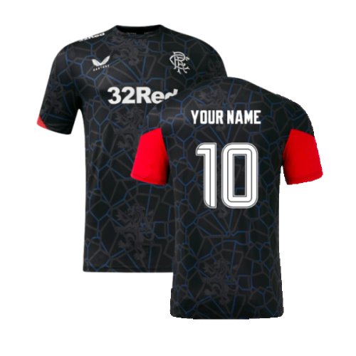 2024-2025 Rangers Third Matchday Tee (Black) (Your Name)