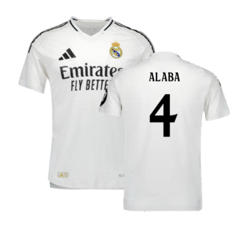 2024-2025 Real Madrid Authentic Home Shirt (Alaba 4)