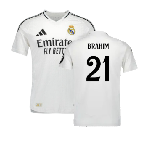 2024-2025 Real Madrid Authentic Home Shirt (Brahim 21)