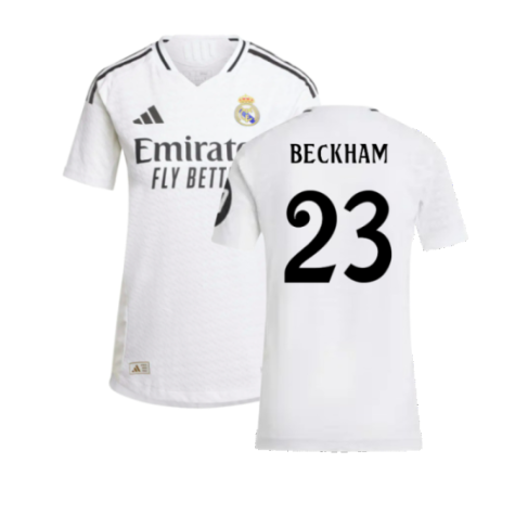 2024-2025 Real Madrid Authentic Home Shirt (Womens) (Beckham 23)