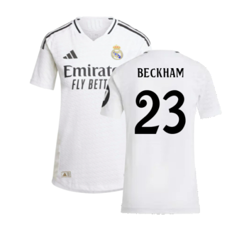 2024-2025 Real Madrid Authentic Home Shirt (Womens) (Beckham 23)