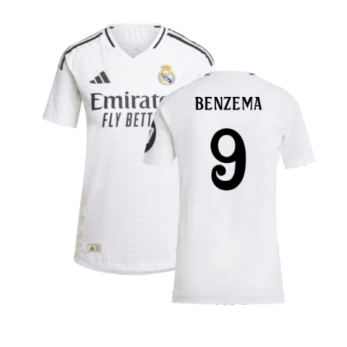 2024-2025 Real Madrid Authentic Home Shirt (Womens) (Benzema 9)