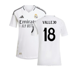 2024-2025 Real Madrid Authentic Home Shirt (Womens) (Vallejo 18)