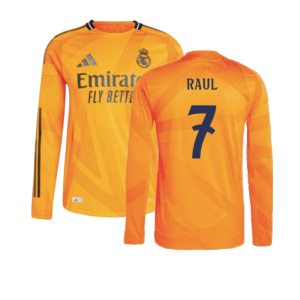 2024-2025 Real Madrid Authentic Long Sleeve Away Shirt (Raul 7)