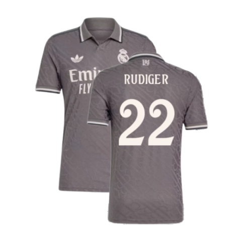 2024-2025 Real Madrid Authentic Third Shirt (Rudiger 22)