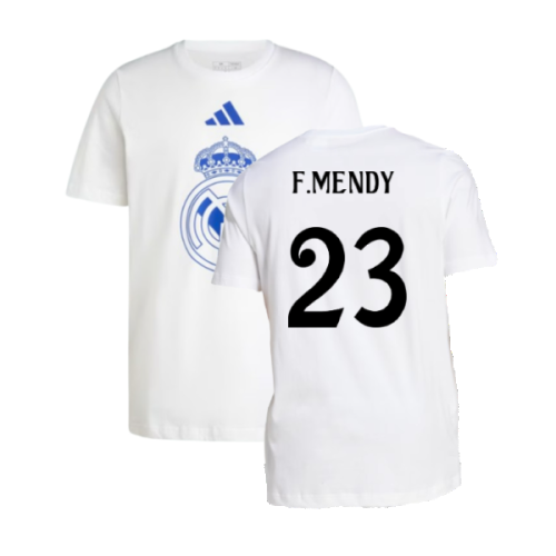 2024-2025 Real Madrid DNA Graphic Tee (White) (F.Mendy 23)