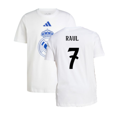 2024-2025 Real Madrid DNA Graphic Tee (White) (Raul 7)