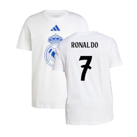 2024-2025 Real Madrid DNA Graphic Tee (White) (Ronaldo 7)