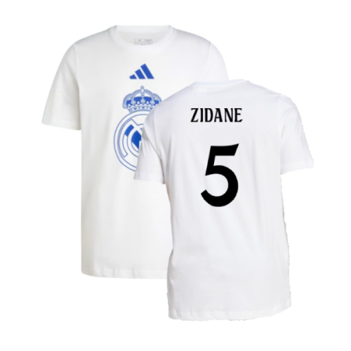 2024-2025 Real Madrid DNA Graphic Tee (White) (Zidane 5)