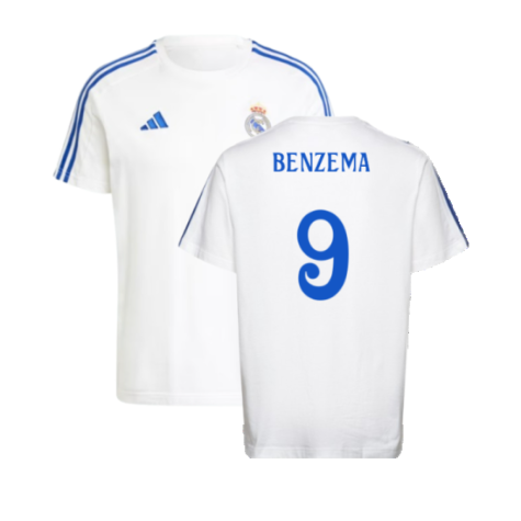 2024-2025 Real Madrid DNA Tee (White) (Benzema 9)