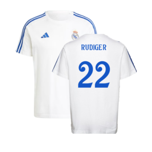 2024-2025 Real Madrid DNA Tee (White) (Rudiger 22)