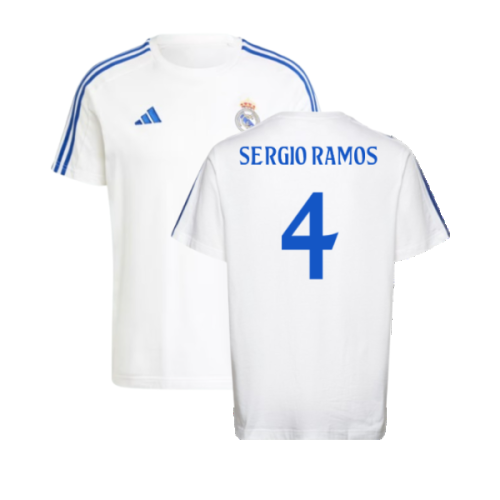 2024-2025 Real Madrid DNA Tee (White) (Sergio Ramos 4)