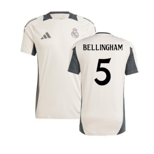 2024-2025 Real Madrid EU Training Jersey (Putty Mauve) (Bellingham 5)