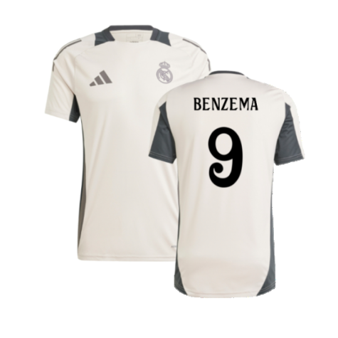 2024-2025 Real Madrid EU Training Jersey (Putty Mauve) (Benzema 9)