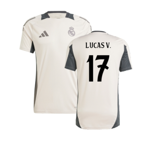 2024-2025 Real Madrid EU Training Jersey (Putty Mauve) (Lucas V. 17)