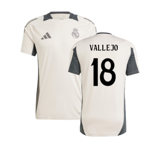 2024-2025 Real Madrid EU Training Jersey (Putty Mauve) (Vallejo 18)