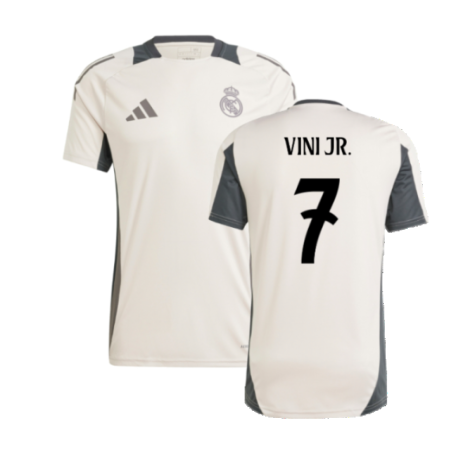 2024-2025 Real Madrid EU Training Jersey (Putty Mauve) (Vini Jr. 7)