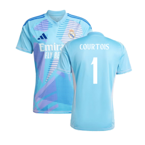 2024-2025 Real Madrid Home Goalkeeper Shirt (Blue) (Courtois 1)