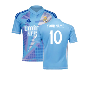 2024-2025 Real Madrid Home Goalkeeper Shirt (Blue) - Kids