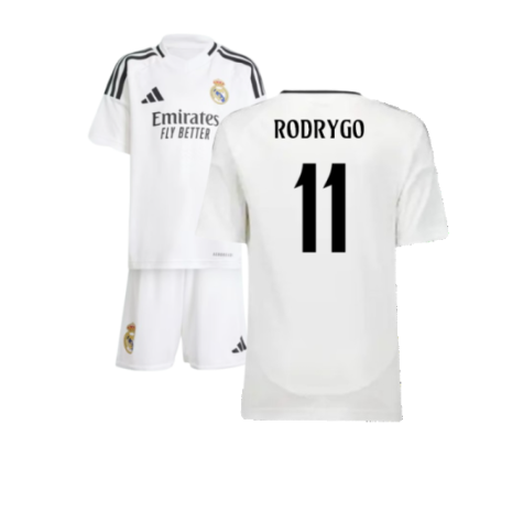 2024-2025 Real Madrid Home Mini Kit (Rodrygo 11)