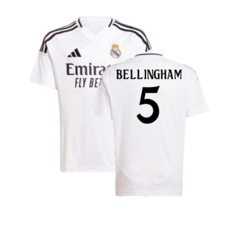 2024-2025 Real Madrid Home Shirt (Kids) (Bellingham 5)