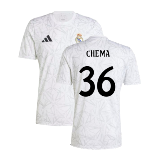 2024-2025 Real Madrid Pre-Match Shirt (White) (Chema 36)
