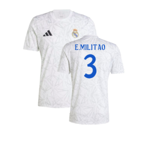 2024-2025 Real Madrid Pre-Match Shirt (White) (E.Militao 3)