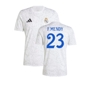 2024-2025 Real Madrid Pre-Match Shirt (White) (F.Mendy 23)