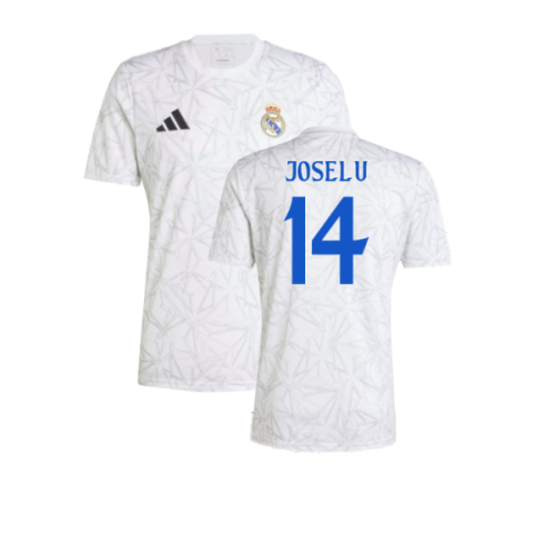 2024-2025 Real Madrid Pre-Match Shirt (White) (Joselu 14)