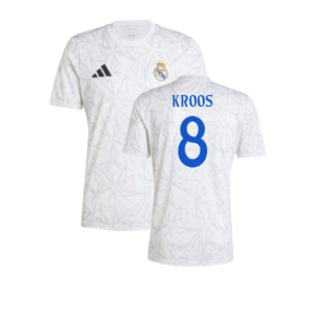 2024-2025 Real Madrid Pre-Match Shirt (White) (Kroos 8) 2024-2025 Real Madrid Pre-Match Shirt (White) (Kroos 8)
