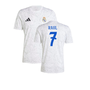 2024-2025 Real Madrid Pre-Match Shirt (White) (Raul 7)